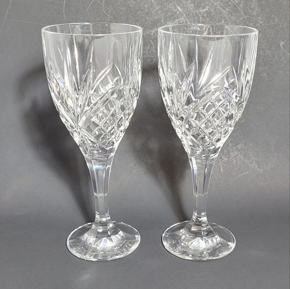 Dublin Crystal Goblets Vintage by Shannon Set of Two